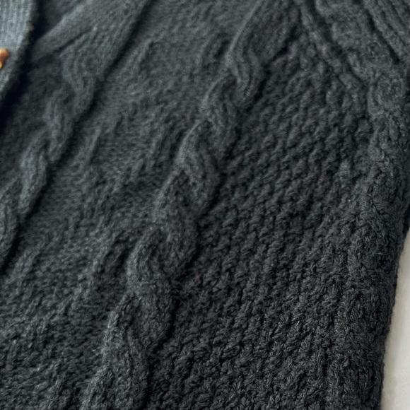 wonder nation Sweater Girls’ Cable Knit Cardigan Black Youth XL 14 16 Plus - Picture 10 of 15